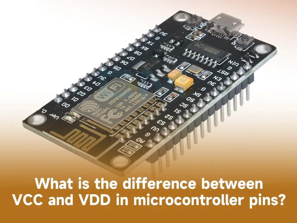 What is the difference between VCC and VDD in microcontroller pins